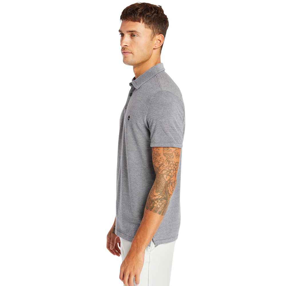 Timberland Mens Polo Baboosic Brook Slim Fit Shirt - Grey - India RC2479605